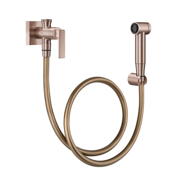 Encontraproduto.com.br - Ducha Higiênica com Registro e Derivação Stillo Cobre Escovado - Docol - 00823769 - Unitário