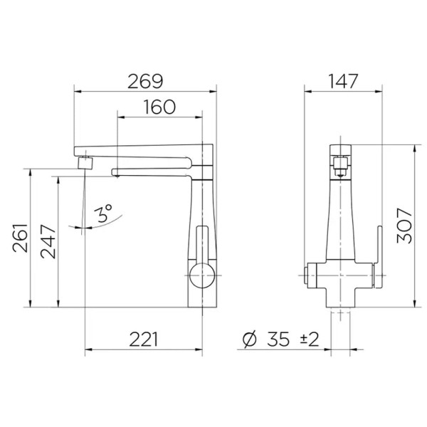 Encontraproduto.com.br - Torneira Misturador Monocomando Docol Vitalis 808948 com Filtro de Bancada Grafite Polido