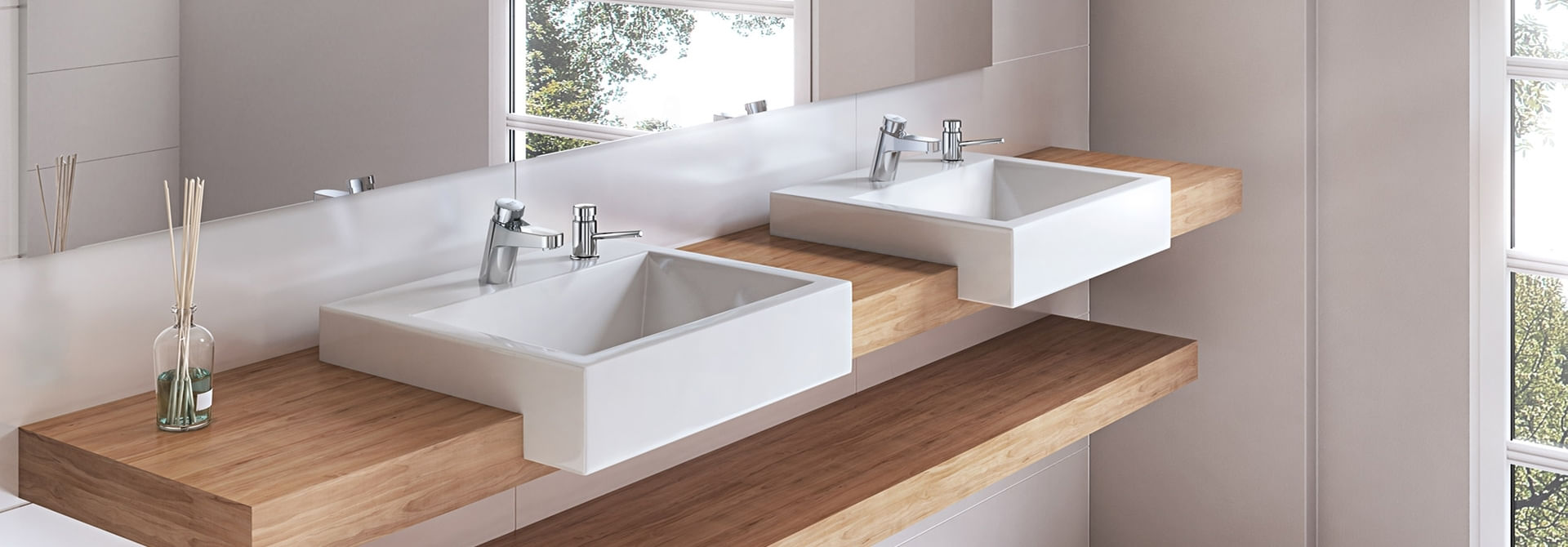 Encontraproduto.com.br - Cuba Semi Encaixe Quadrada Qd3 41X41X14.5Cm Docol