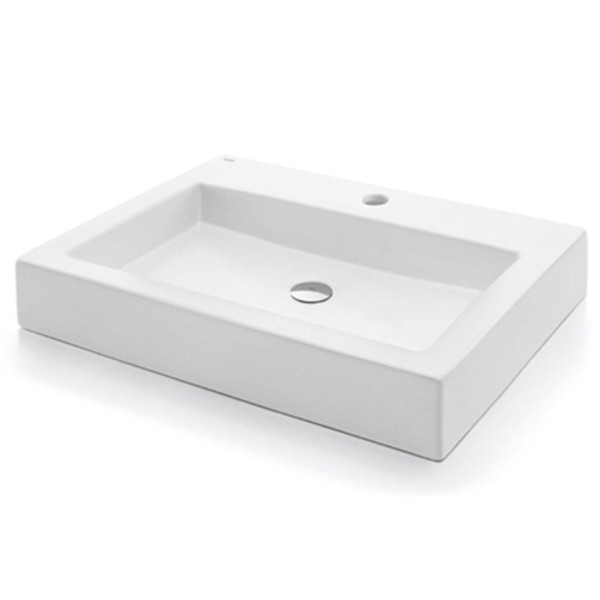 Encontraproduto.com.br - Cuba De Apoio Docol 61x46 970326 Mesa Retangular Branca Acabamento Esmaltado Cor Branco