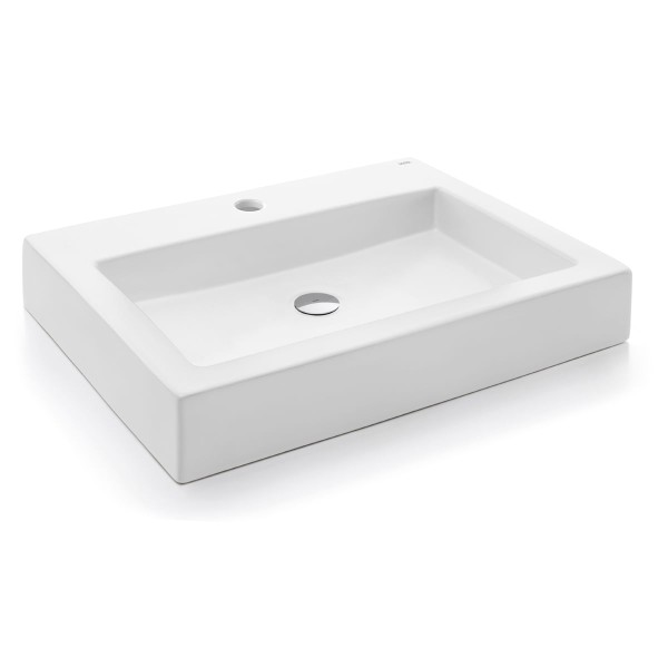 Encontraproduto.com.br - Cuba De Apoio Docol 61x46 970326 Mesa Retangular Branca Acabamento Esmaltado Cor Branco