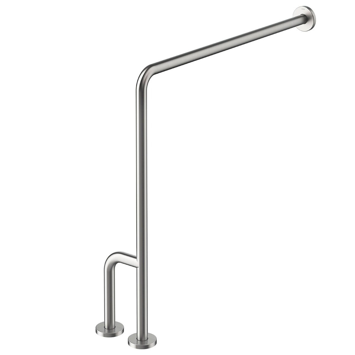 Barra de Apoio Fixa 80cm em L Lado Esquerdo Inox Escovado - 00976316 - Docol