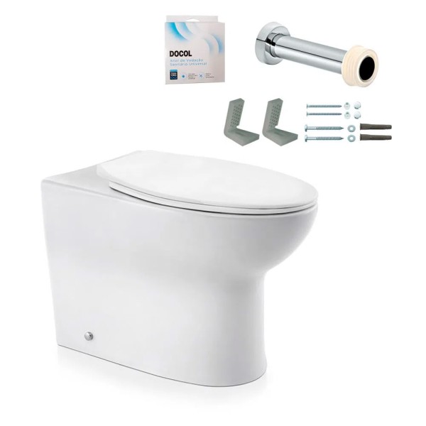 Encontraproduto.com.br - Vaso Sanitário Convencional Loggica Branco Docol