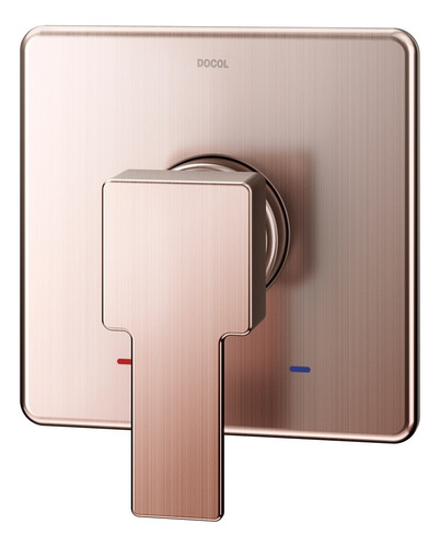 Acabamento Monocomando Para Chuveiro E Ducha Higiênica Edge Cobre Polido Base Deca - Docol