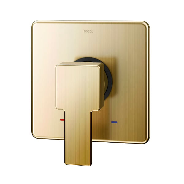 Acabamento Monocomando para Chuveiro e Ducha Higiênica Base Deca Edge Ouro Escovado - 01003272 - Docol