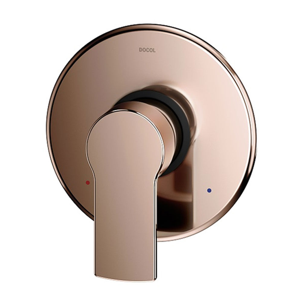 Acabamento Monocomando para Chuveiro e Ducha Higiênica Base Deca Argon Cobre Polido - 01003330 - Docol