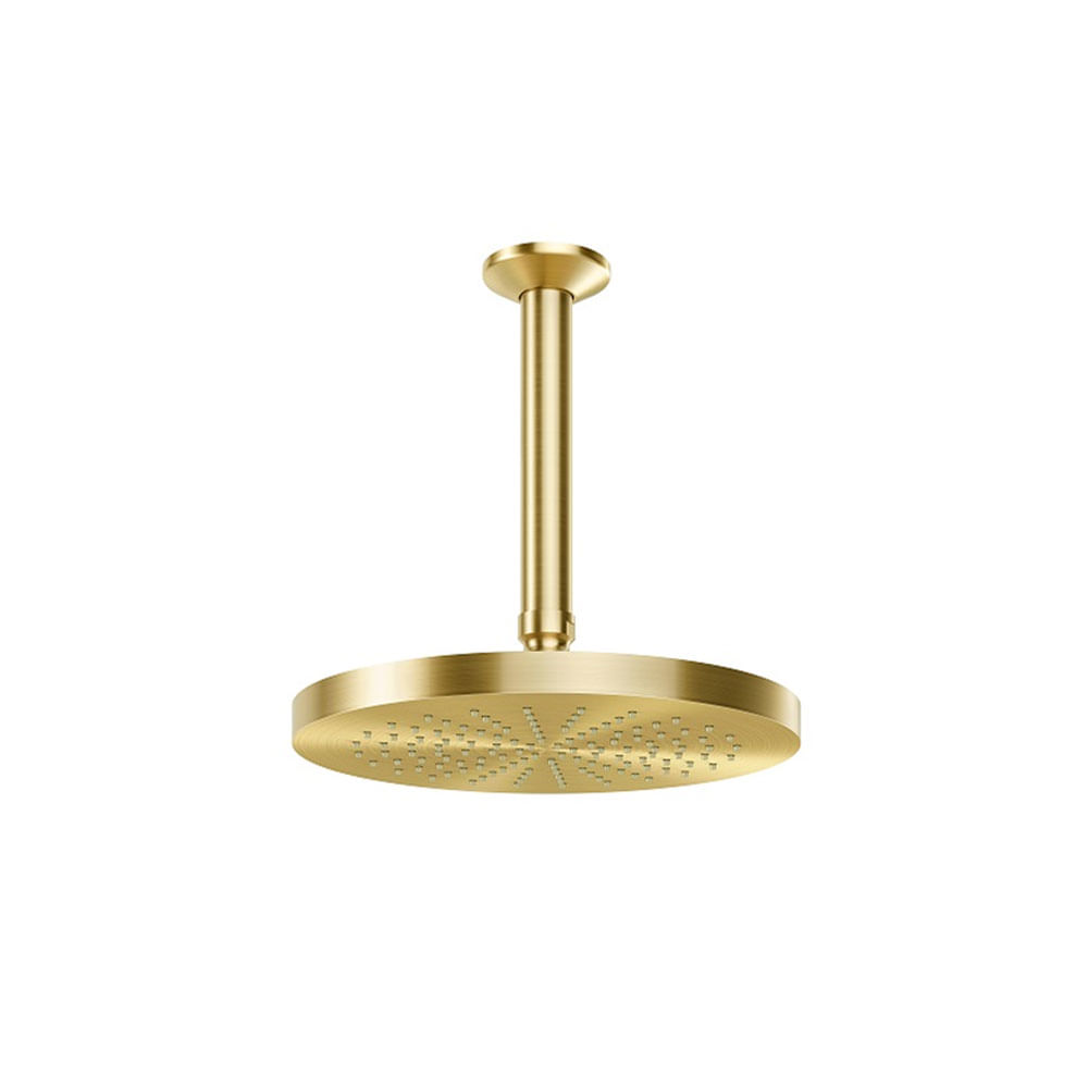 Chuveiro de Teto Éden R200 Redondo Ouro Escovado 20cm - 00909372 - Docol