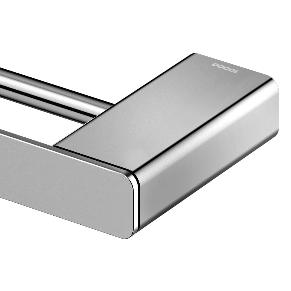 Encontraproduto.com.br - Porta Toalha Bastao Duplo Docolflat Chrome - Docol