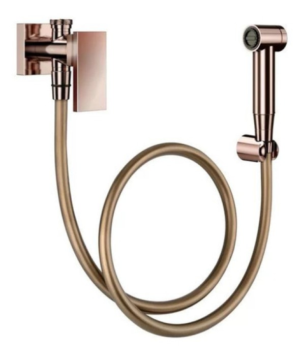 Ducha Higiênica Docol New Edge 925630 com Registro e Derivação Cobre Polido