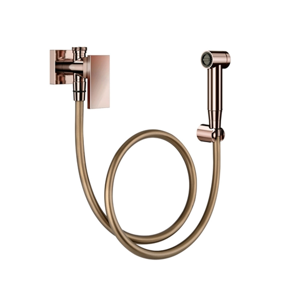 Encontraproduto.com.br - Ducha Higiênica Docol New Edge 925630 com Registro e Derivação Cobre Polido