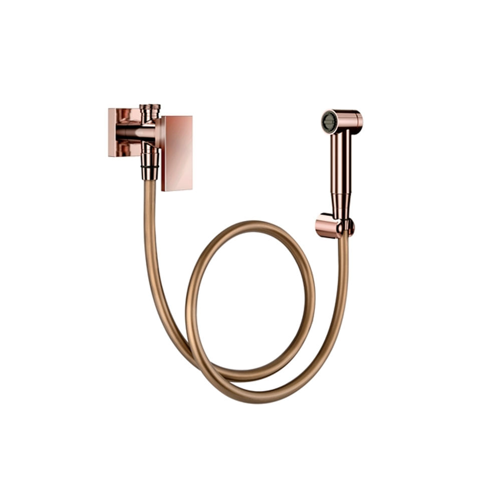 Encontraproduto.com.br - Ducha Higiênica Docol New Edge 925630 com Registro e Derivação Cobre Polido