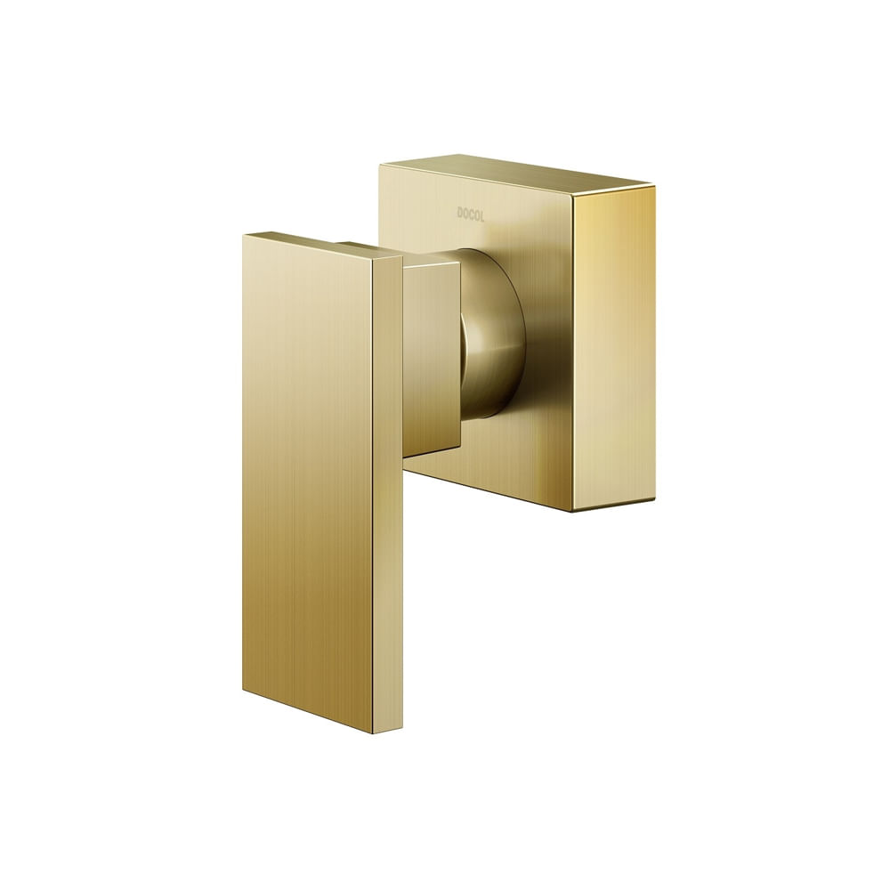 Encontraproduto.com.br - Acabamento Registro Docolbase 3/4 Ouro Escovado New Edge - Docol