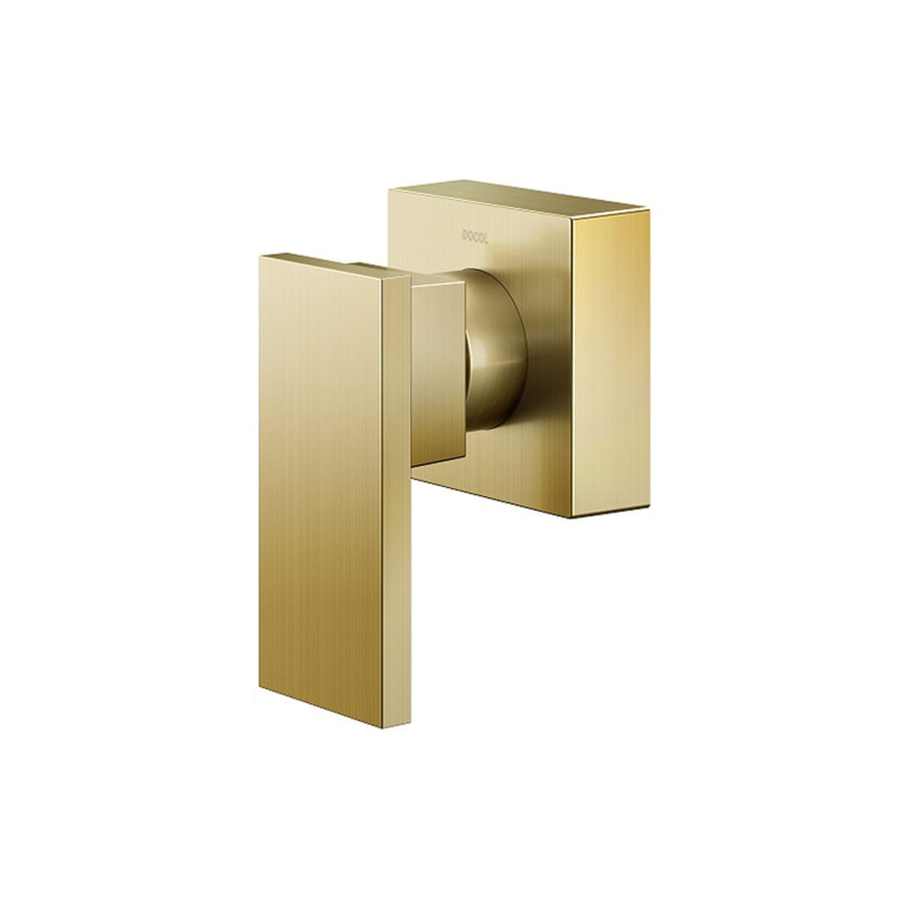 Encontraproduto.com.br - Acabamento Registro Docolbase 3/4 Ouro Escovado New Edge - Docol