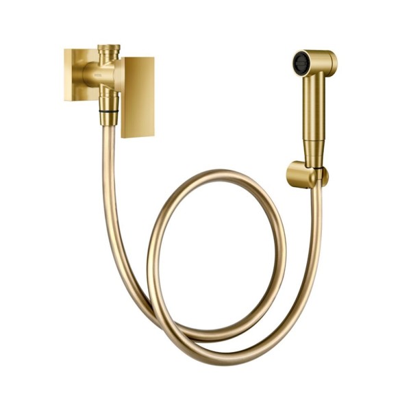 Encontraproduto.com.br - Ducha Higiênica Docol New Edge 925672 com Registro e Derivação Ouro Escovado