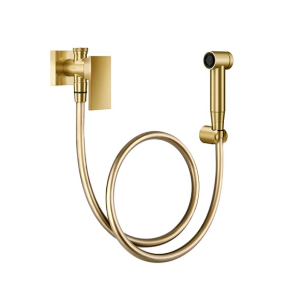 Encontraproduto.com.br - Ducha Higiênica Docol New Edge 925672 com Registro e Derivação Ouro Escovado