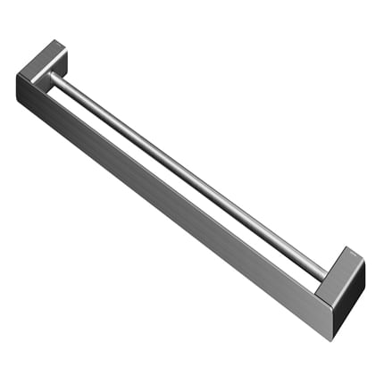Encontraproduto.com.br - Porta Toalha Bastão Duplo Docolflat Grafite Escovado - Docol