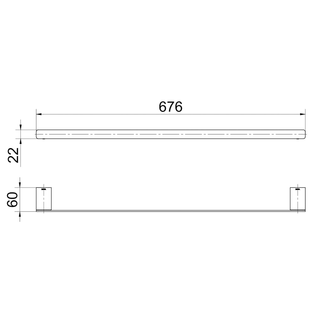 Encontraproduto.com.br - Porta Toalha Docol Flat Bastão Cobre Polido - Docol