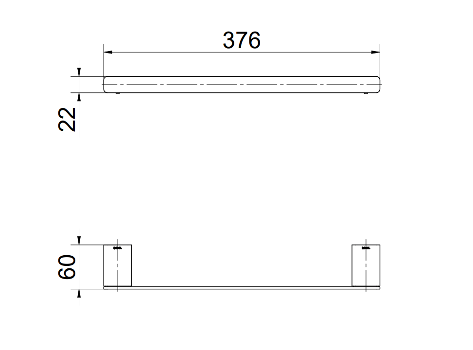 Encontraproduto.com.br - Porta-toalhas de Rosto DocolFlat 300mm Ouro Polido Docol