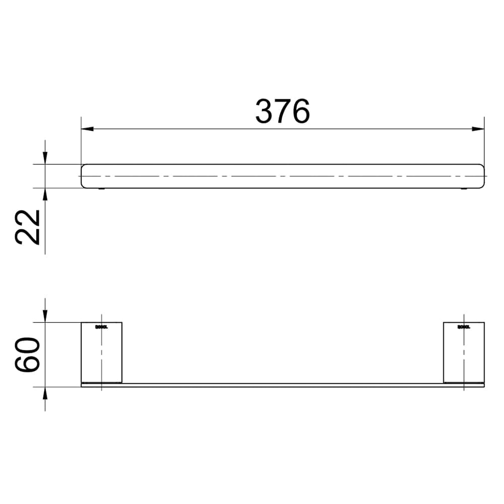 Encontraproduto.com.br - Porta-toalhas de Rosto DocolFlat 300mm Ouro Polido Docol