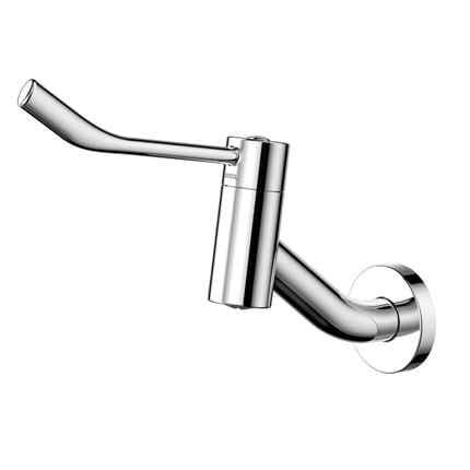 Encontraproduto.com.br - Torneira de Parede para Banheiro com Alavanca Bica Curta Nova Benefit Cromada Docol