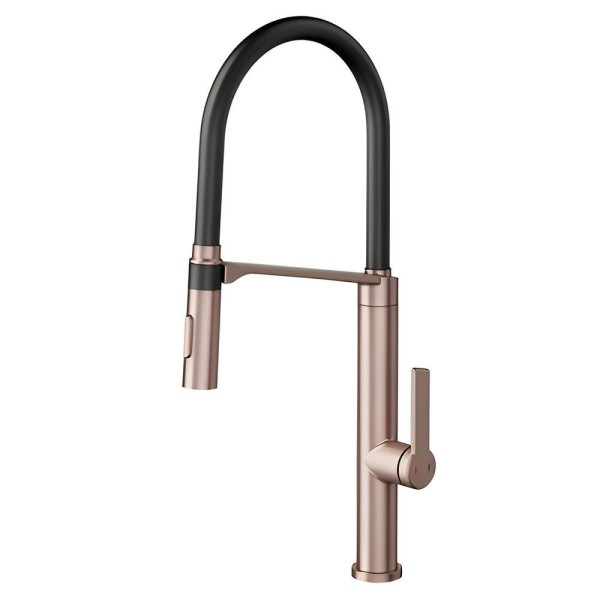 Encontraproduto.com.br - Misturador Monocomando Para Cozinha Doc - Docol Cobre Escovado/black