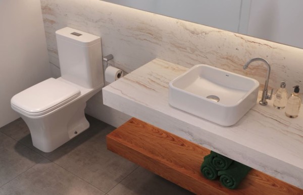 Encontraproduto.com.br - Kit Bacia Com Caixa 6l Gali Branco Retangular Docol