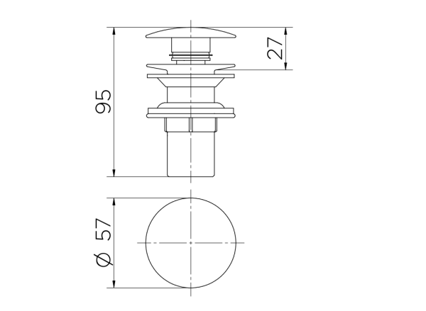 Encontraproduto.com.br - Válvula para Lavatório Luxo Ônix - 004863CE - Docol