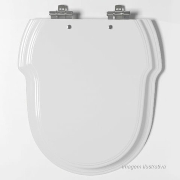 Encontraproduto.com.br - Assento sanitário hamptom em mdf laqueado branco - tomdo