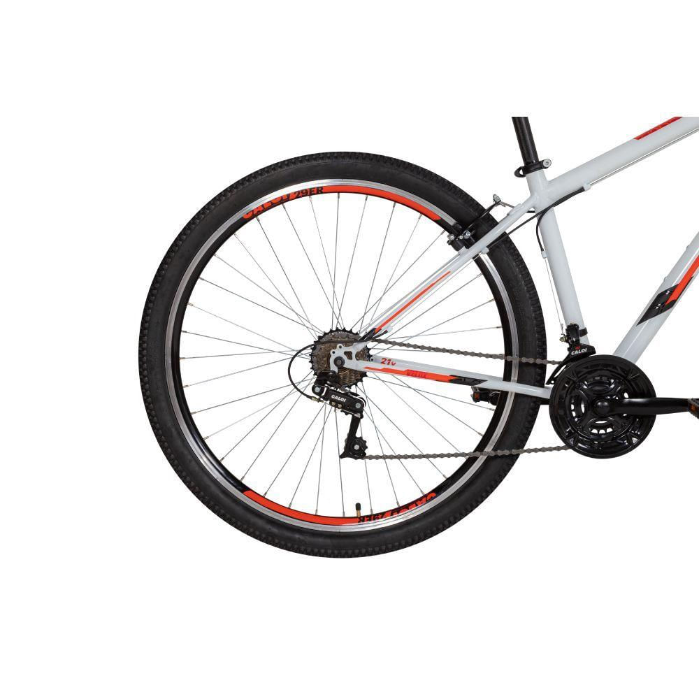 Encontraproduto.com.br - Bicicleta Caloi Velox Freios V-Brake Branca Aro 29 21V T17R29V21