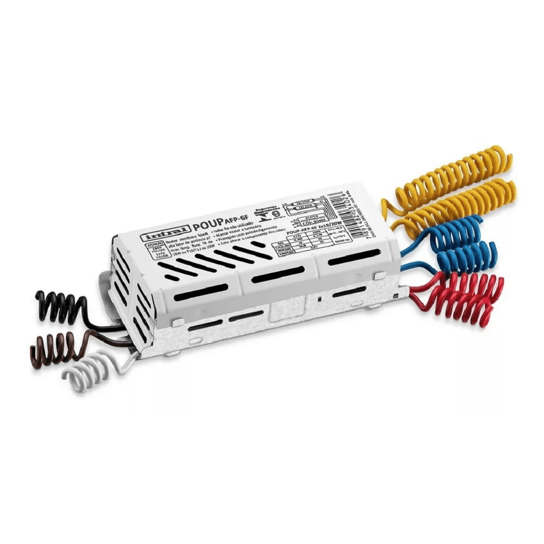 Reator Eletrônico para Lampada Fluorescente 220V T-10/12 1X110 Afp - 02456 - Intral