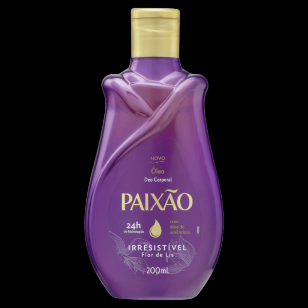 Óleo Deo Corporal Irresistível Flor-de-Lis com Óleo de Amêndoas 24h Paixão Frasco 200ml