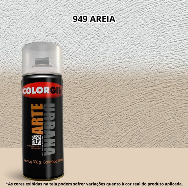 Tinta Spray Colorgin Arte Urbana 400ml 949 Areia (MP)
