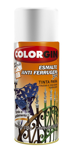 Tinta spray esmalte antif.3 em 1 vm.inten.brilh.235g 2035 colorgin