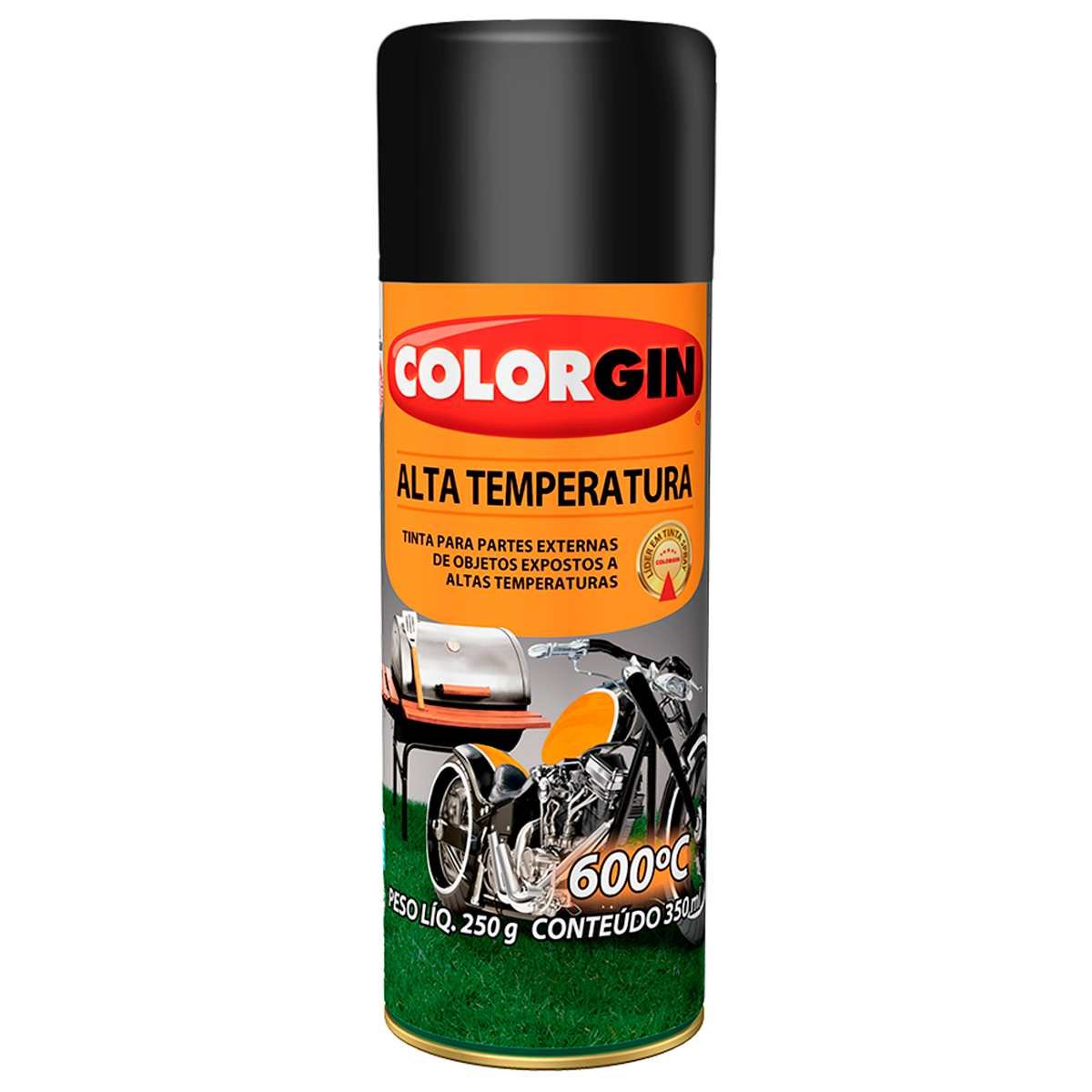 Encontraproduto.com.br - Tinta Spray Colorgin Alta Temperatura Sherwin Williams 300ml Preto