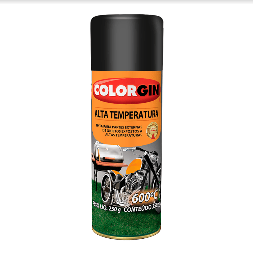 Encontraproduto.com.br - Tinta Spray Colorgin Alta Temperatura Sherwin Williams 300ml Preto