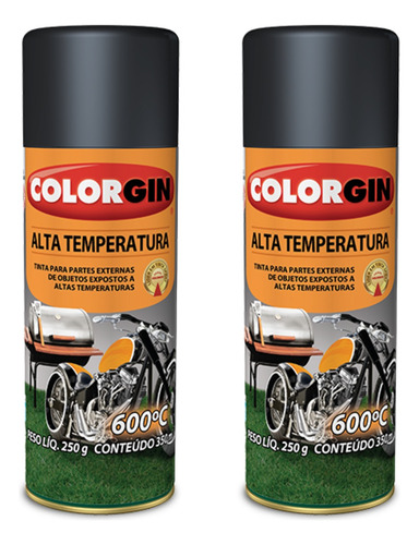 Encontraproduto.com.br - Tinta Spray Colorgin Alta Temperatura Sherwin Williams 300ml Preto