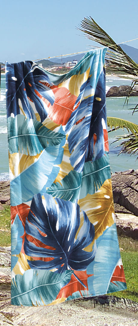Toalha de Praia Döhler Velour Estampada 76cm x 1,52m - Tropical 03