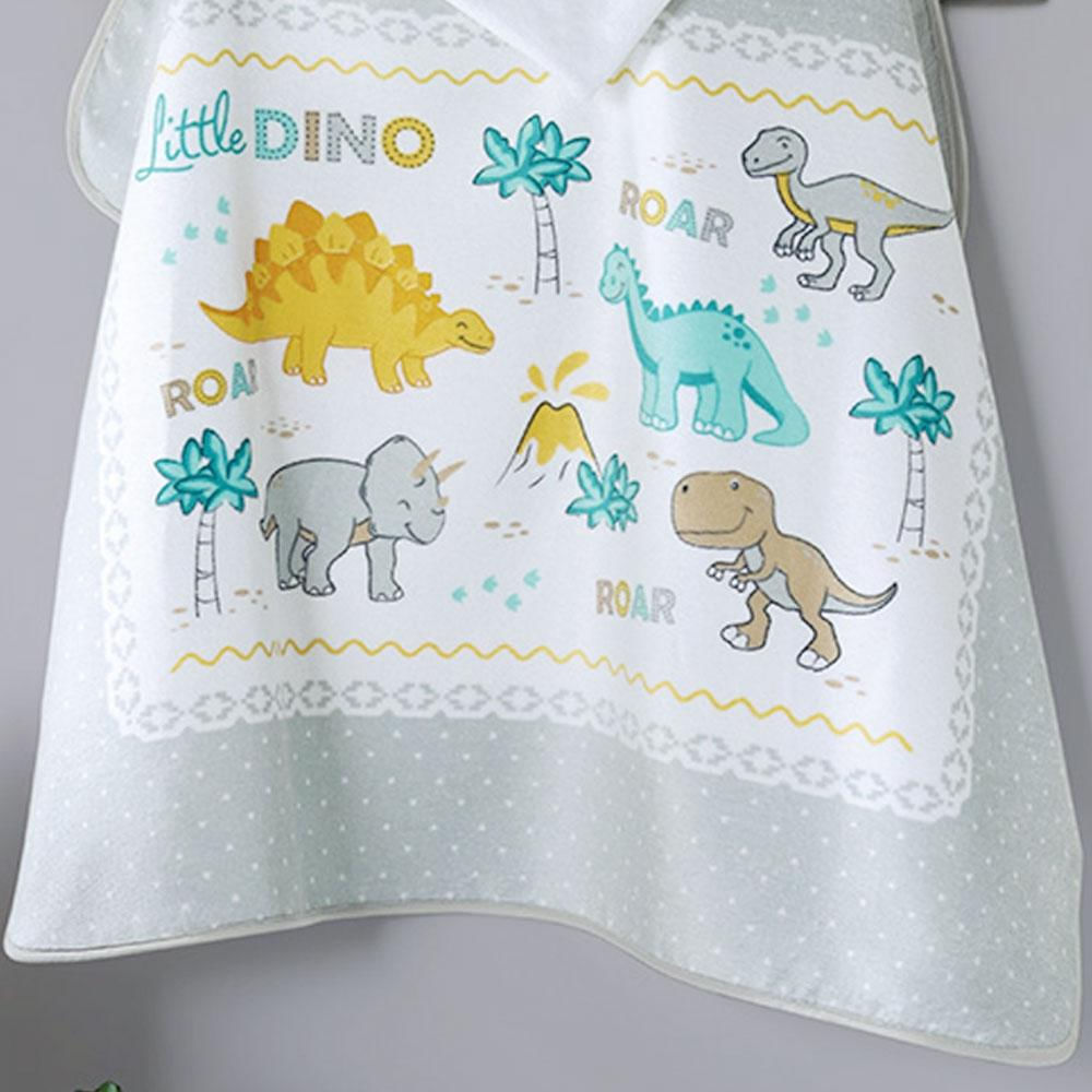 Encontraproduto.com.br - Toalha De Banho Capuz Bebê Menino Döhler Little Dino