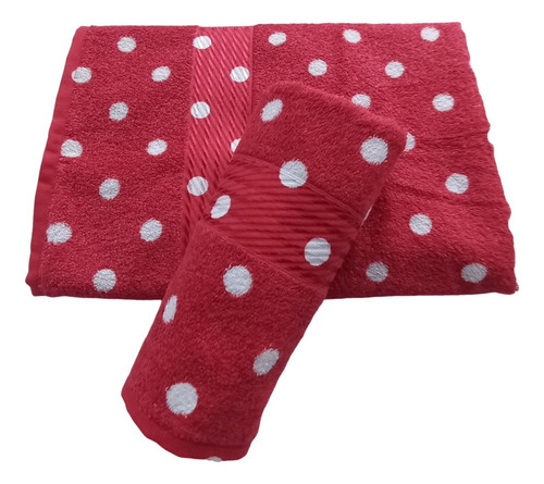 Encontraproduto.com.br - Toalha de Banho Döhler Felpudo Prisma Estampado Fernanda 70cm x 140cm - vermelho