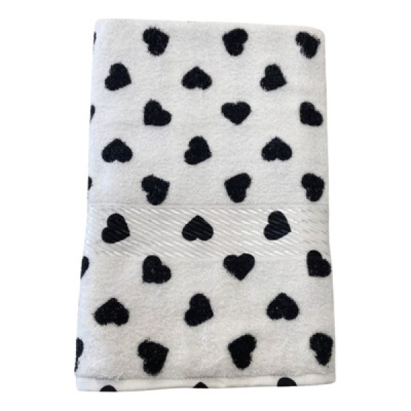 Toalha de Banho Döhler Felpudo Prisma Estampado Fernanda  70cm x 140cm -  Cinza
