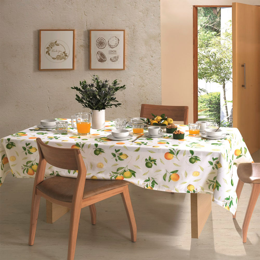 Encontraproduto.com.br - Toalha De Mesa Retangular 6 Lugares Clean Dohler Isa