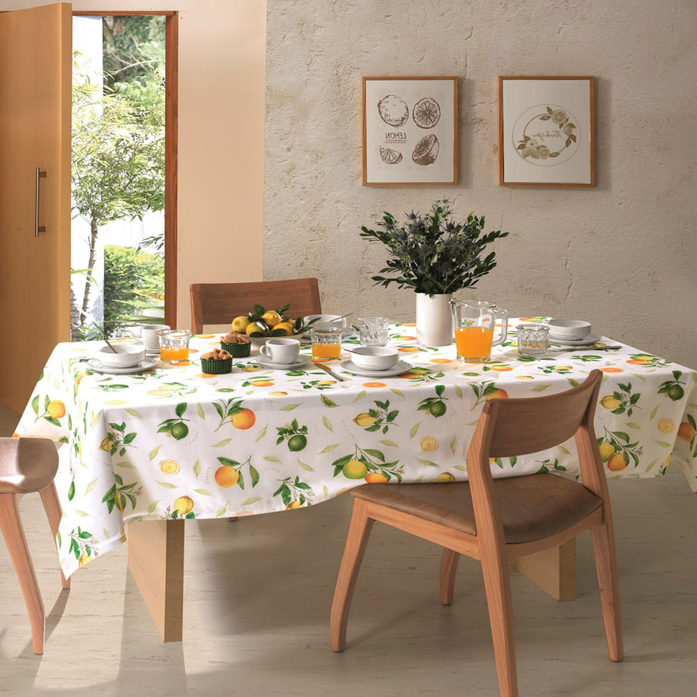 Encontraproduto.com.br - Toalha De Mesa Retangular 6 Lugares Clean Dohler Isa