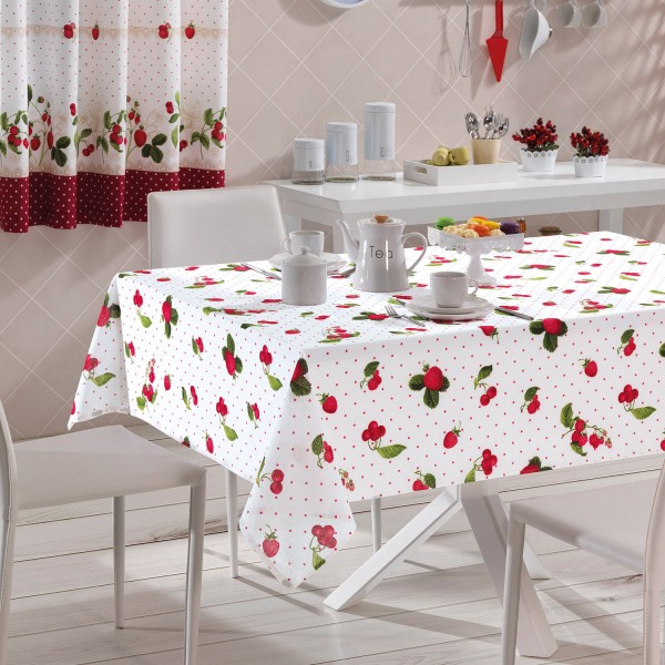 Toalha de Mesa Retangular Döhler Clean Iolanda 6 Lugares