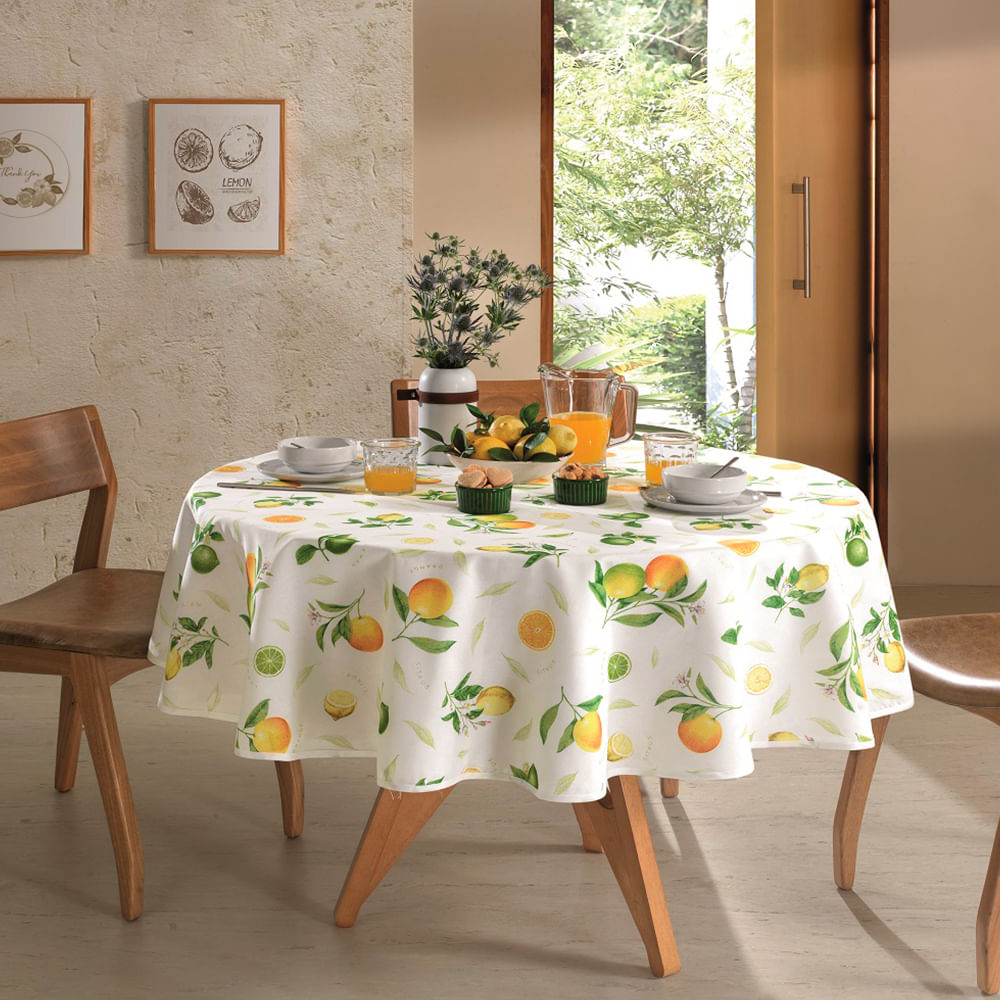 Encontraproduto.com.br - Toalha De Mesa Dohler Clean Estampada Isa 1,60m