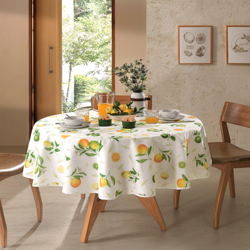 Encontraproduto.com.br - Toalha De Mesa Dohler Clean Estampada Isa 1,60m