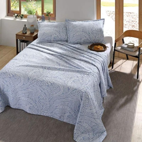 Encontraproduto.com.br - Colcha Piquet King + 02 Porta Travesseiros Nature