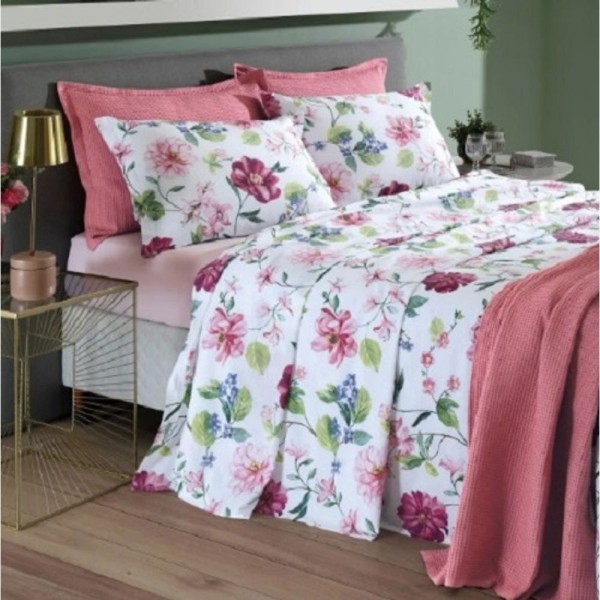 Jogo De Cama Casal King Estampa Mia D