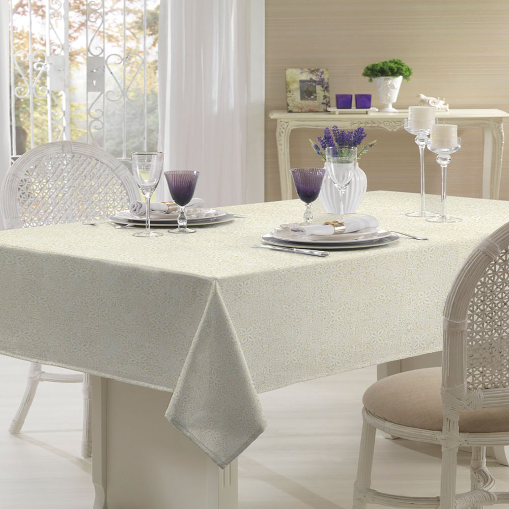 Encontraproduto.com.br - Toalha de Mesa 8 Lugares 1,6m x 2,5m Clean - Dohler