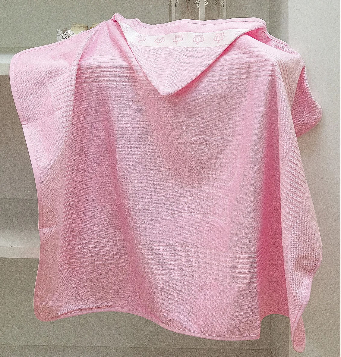 Encontraproduto.com.br - Toalha com Capuz Para Bordar Baby Love - Döhler
