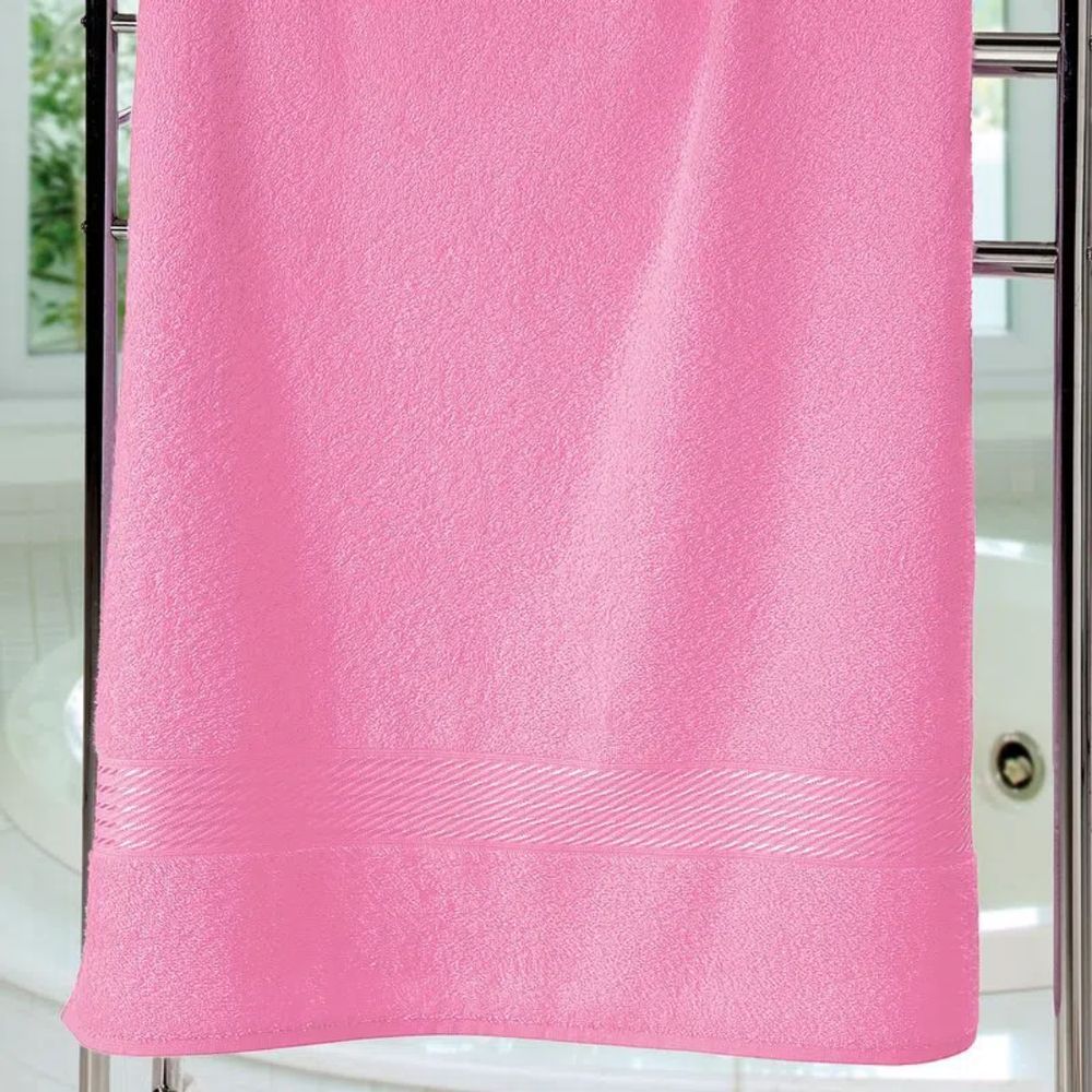 Encontraproduto.com.br - Toalha de Banho Döhler Felpudo Prisma Liso 70cm x 1,40m - Rosa